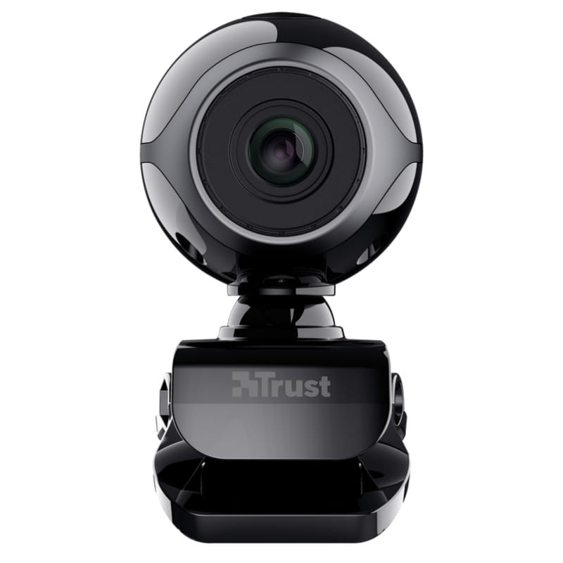 Webcam Trust Exis 17003 Black Silver Full HD com microfone integrado