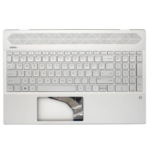 Palmrest HP Pavilion 15-CS com teclado retroiluminado prateado